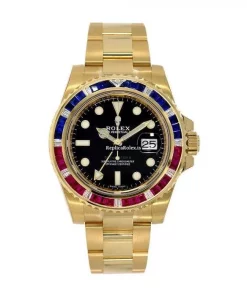 Perfect Replica Rolex Gmt-master II 116748 Automatic Movement 40mm Yellow Gold Case Mens/unisex Watch