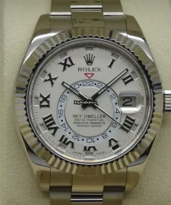 Wholesale Replica Rolex Sky-dweller 326939 Caliber 9001 Automatic Movement 42mm White Gold Case Mens/unisex Watch