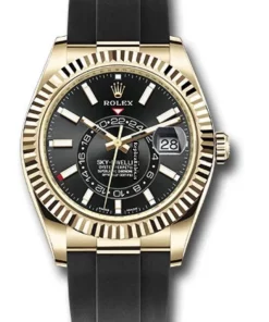 Ideal Clone Rolex Sky-dweller 326238 Caliber 9001 Automatic Movement 42mm Yellow Gold Case Mens/unisex Watch