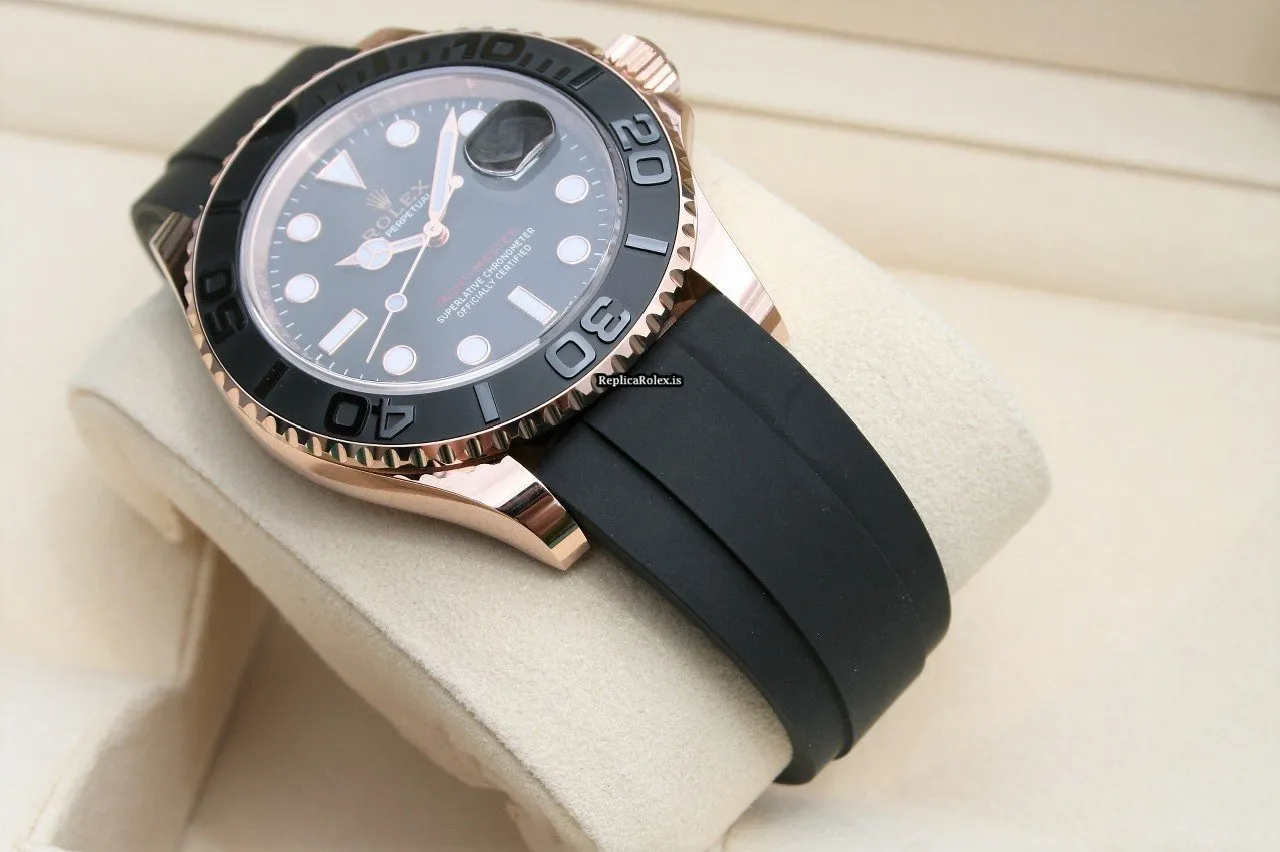 Good Fake Rolex Yacht-master 40 116655 Caliber 3135 Automatic Movement 40mm Rose Gold Case Mens/unisex Watch - Image 2