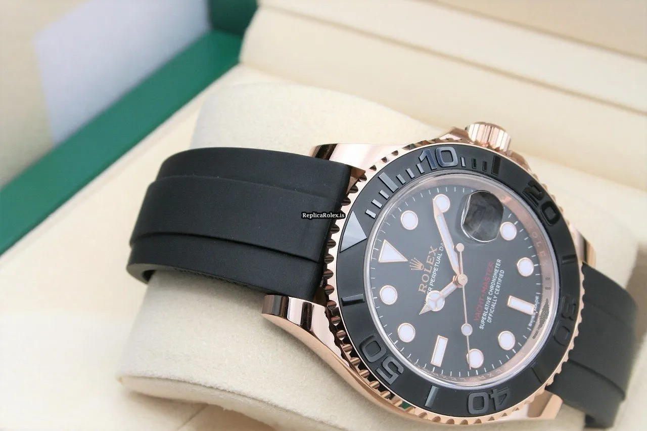 Good Fake Rolex Yacht-master 40 116655 Caliber 3135 Automatic Movement 40mm Rose Gold Case Mens/unisex Watch - Image 3