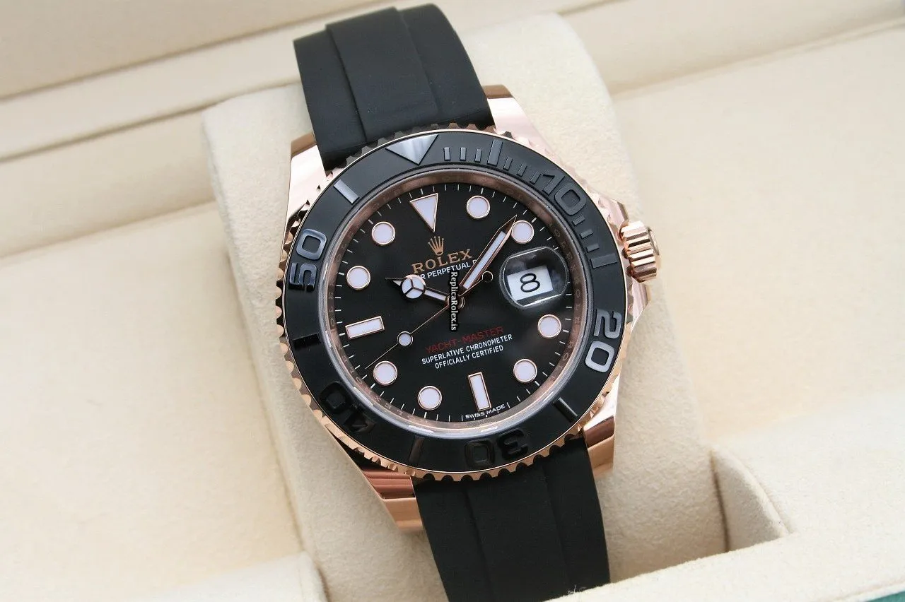 Good Fake Rolex Yacht-master 40 116655 Caliber 3135 Automatic Movement 40mm Rose Gold Case Mens/unisex Watch - Image 5