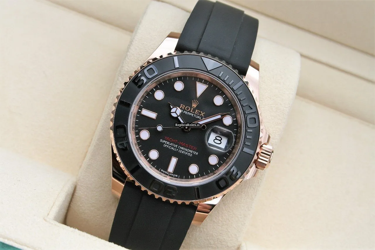 Good Fake Rolex Yacht-master 40 116655 Caliber 3135 Automatic Movement 40mm Rose Gold Case Mens/unisex Watch - Image 7