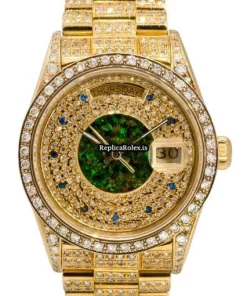 Popular Fake Rolex Day-date 36 18038 Automatic Movement 36mm Yellow Gold Case Watch