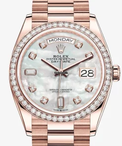 Ideal Fakes Rolex Day-date 36 128345rbr Caliber 3255 Automatic Movement 36mm Rose Gold Case Mens/unisex Watch