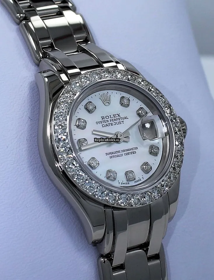 Recommend Replica Rolex Lady-datejust Pearlmaster 80319 Automatic Movement 29mm White Gold Case Womens Watch
