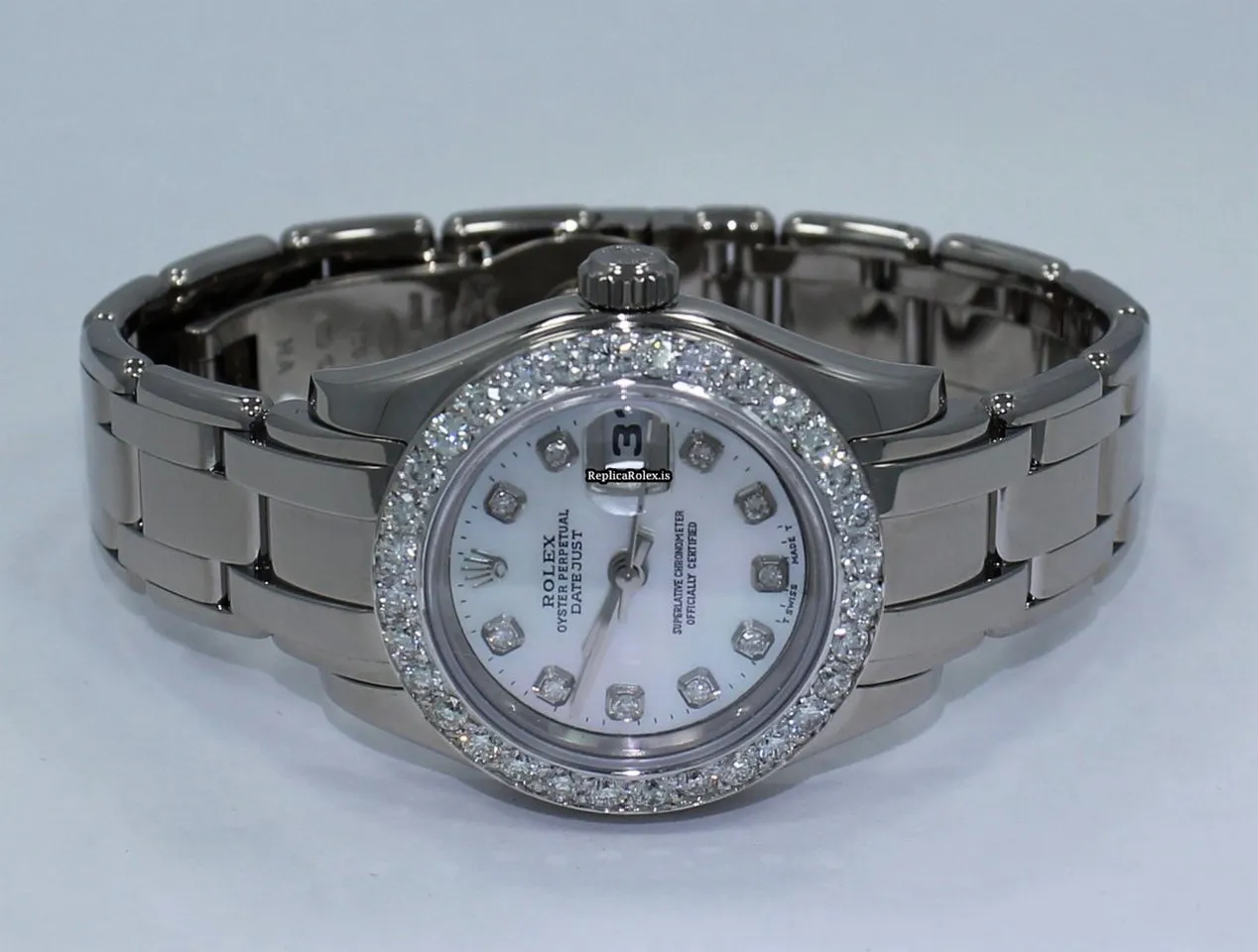 Recommend Replica Rolex Lady-datejust Pearlmaster 80319 Automatic Movement 29mm White Gold Case Womens Watch - Image 11