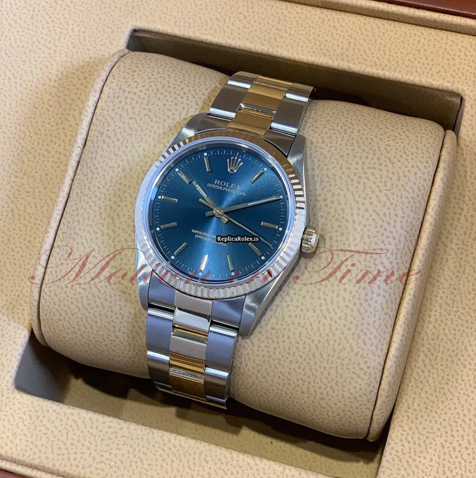 Special Fakes Rolex Oyster Perpetual 34 14233 Automatic Movement 34mm Gold/steel Case Mens/unisex Watch - Image 2