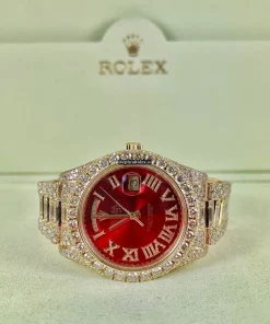 Awesome Fake Rolex Day-date II 218238 Caliber 3156 Automatic Movement 41mm Yellow Gold Case Mens/unisex Watch