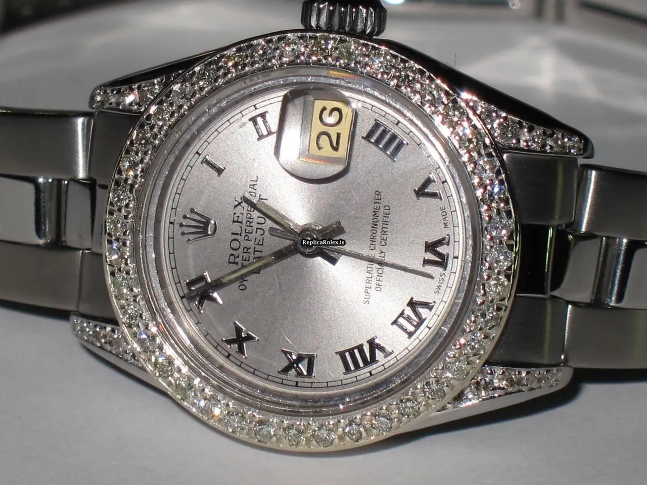 Quality Fakes Rolex Datejust Self Winding Automatic 26mm Steel Case Womens Watch