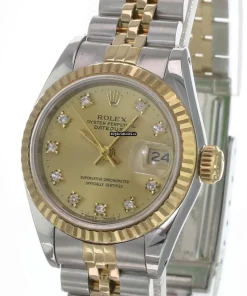 Attractive Clone Rolex Lady-datejust 69173 Caliber 2135 Automatic Movement 26mm Gold/steel Case Womens Watch