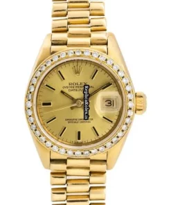 Terrific Replica Rolex Lady-datejust 6917 Automatic Movement 26mm Yellow Gold Case Watch