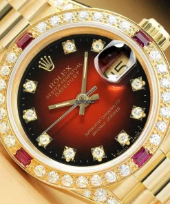 Excellent Replica Rolex Lady-datejust 69178 Caliber 2135 Automatic Movement 26mm Yellow Gold Case Womens Watch
