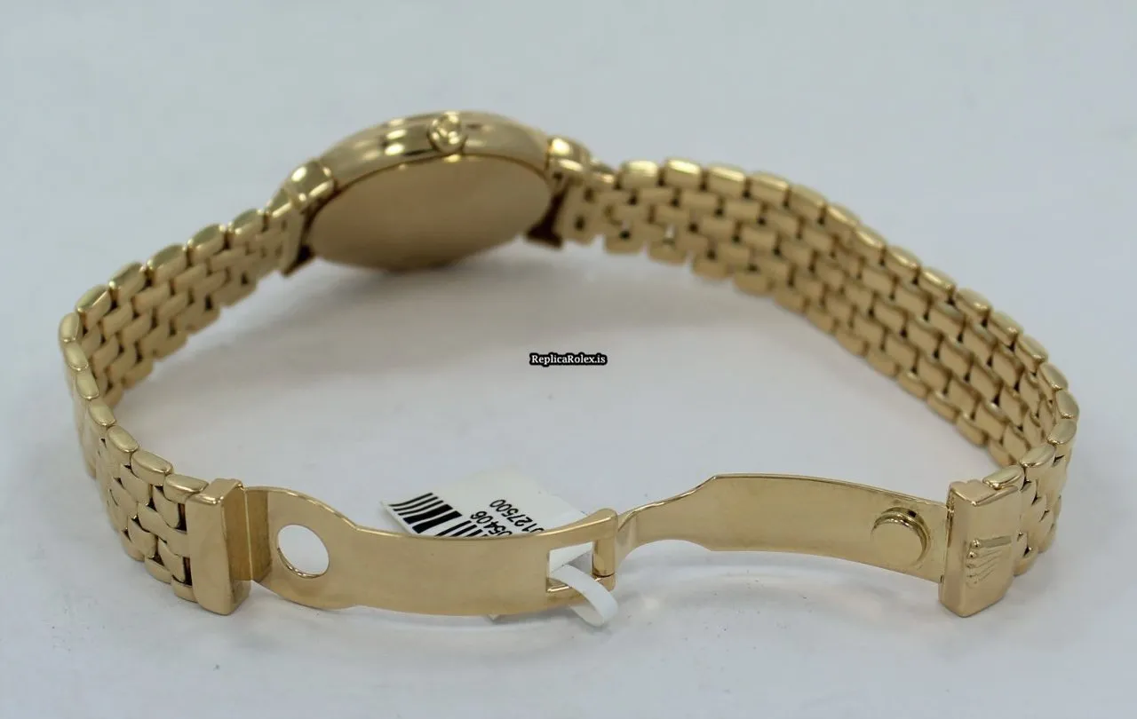 Recommend Replica Rolex Cellini 6621 Quartz Movement 26mm Yellow Gold Case Womens Watch - Image 12