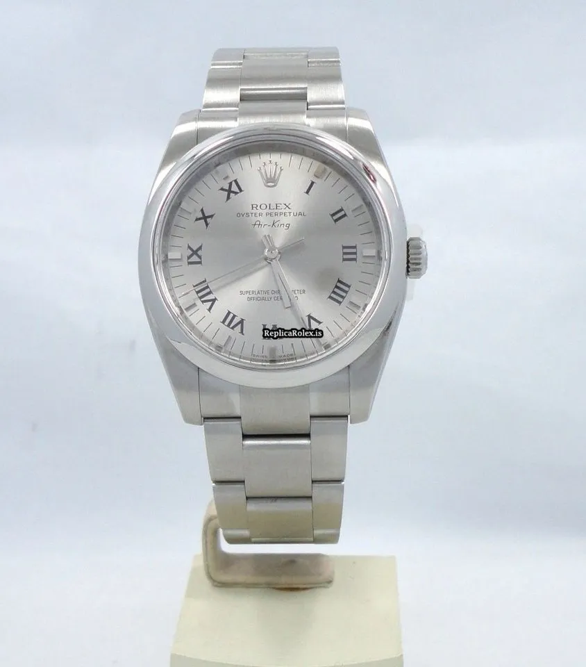 Discount Copies Rolex Air King 114200 Automatic Movement 34mm Steel Case Watch - Image 6
