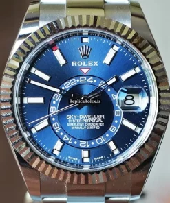 Stylish Fake Rolex Sky-dweller Caliber 9001 Automatic Movement Steel Case Watch