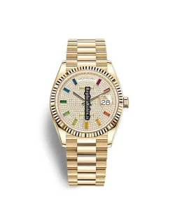 1:1 Fake Rolex Day-date 128238rbr Automatic Movement Yellow Gold Case Mens/unisex Watch