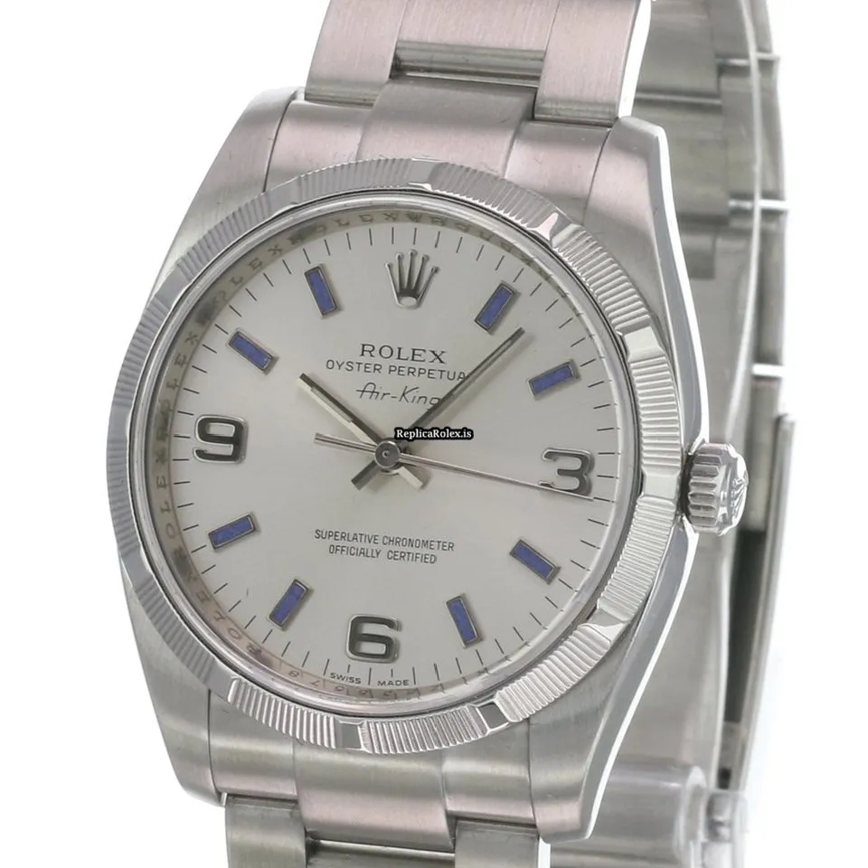 Incredible Fake Rolex Air King 114210 Caliber 3130 Automatic Movement 34x26mm Steel Case Mens/unisex Watch