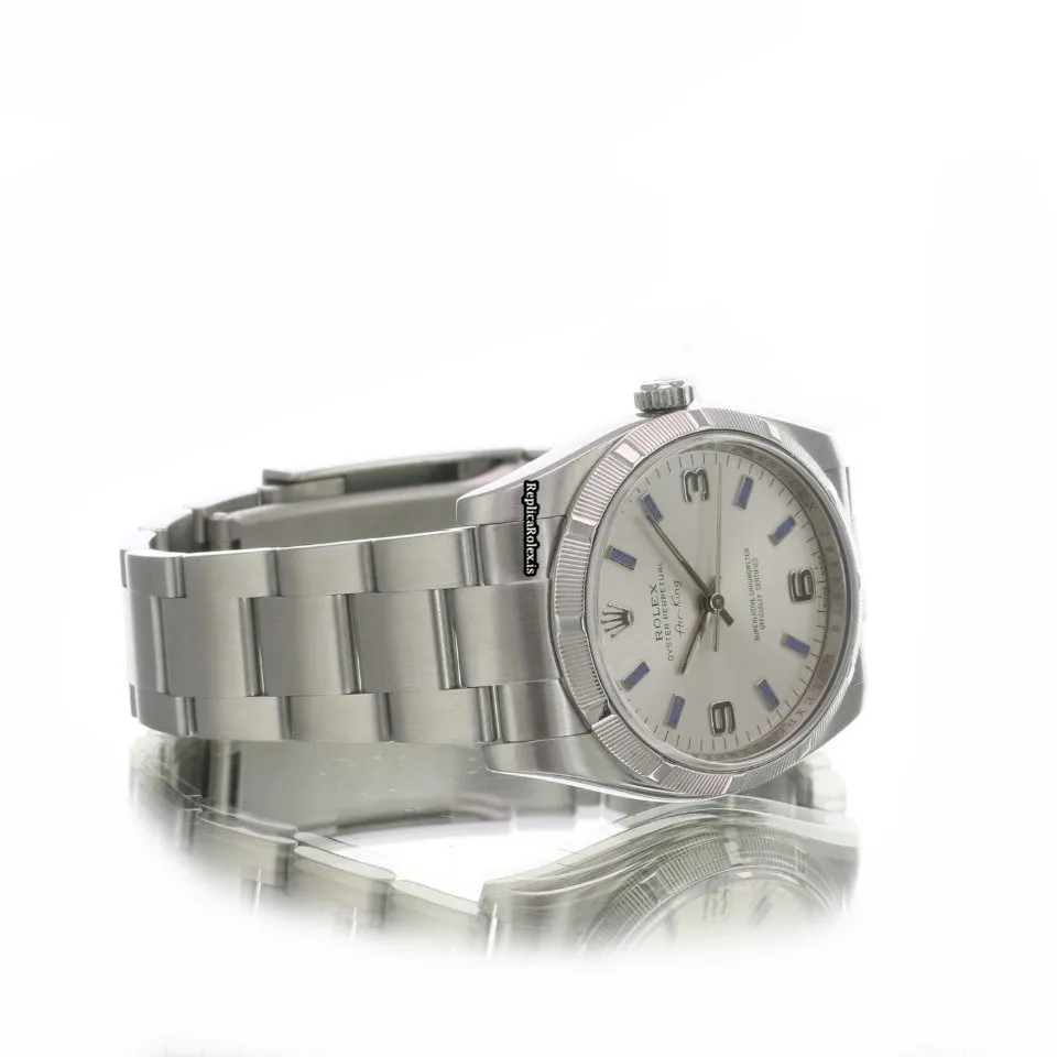 Incredible Fake Rolex Air King 114210 Caliber 3130 Automatic Movement 34x26mm Steel Case Mens/unisex Watch - Image 10