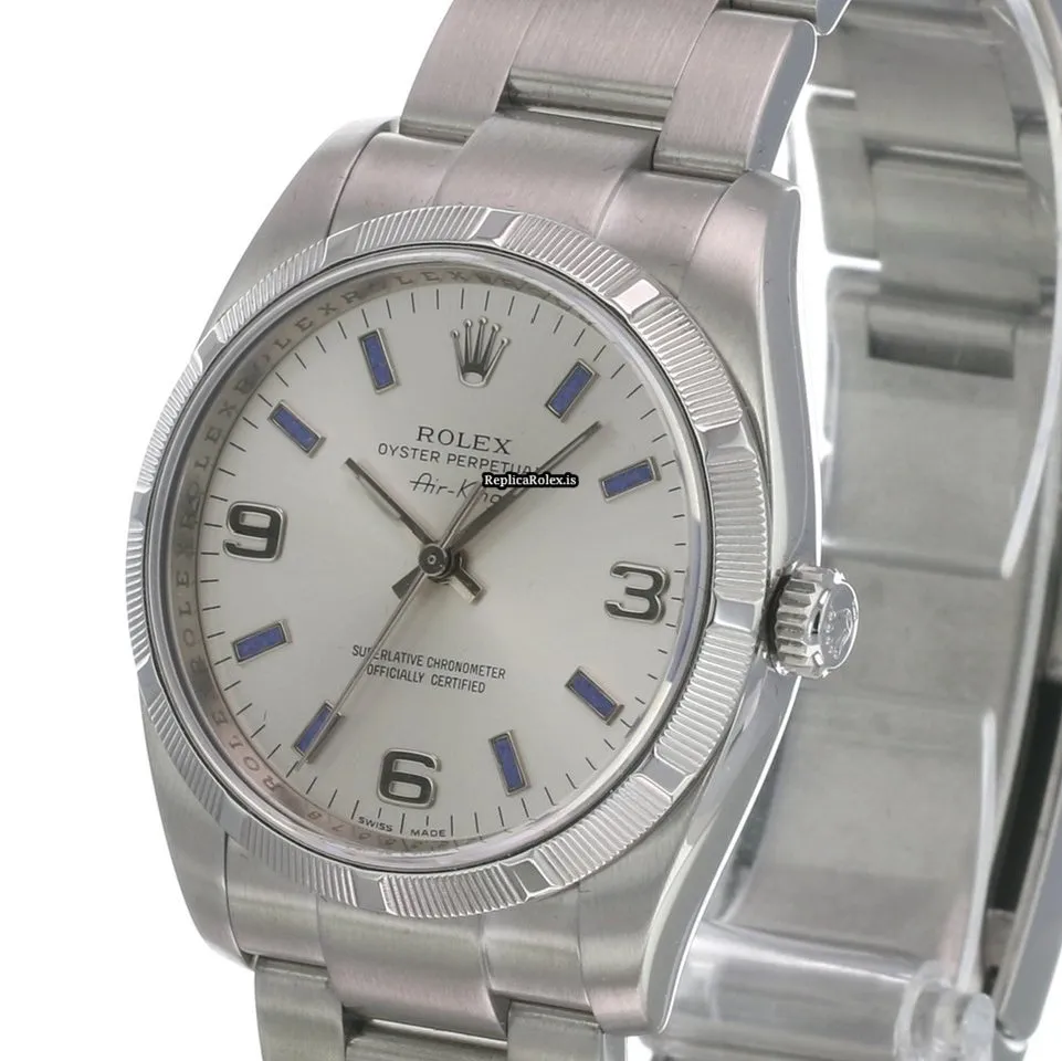 Incredible Fake Rolex Air King 114210 Caliber 3130 Automatic Movement 34x26mm Steel Case Mens/unisex Watch - Image 3