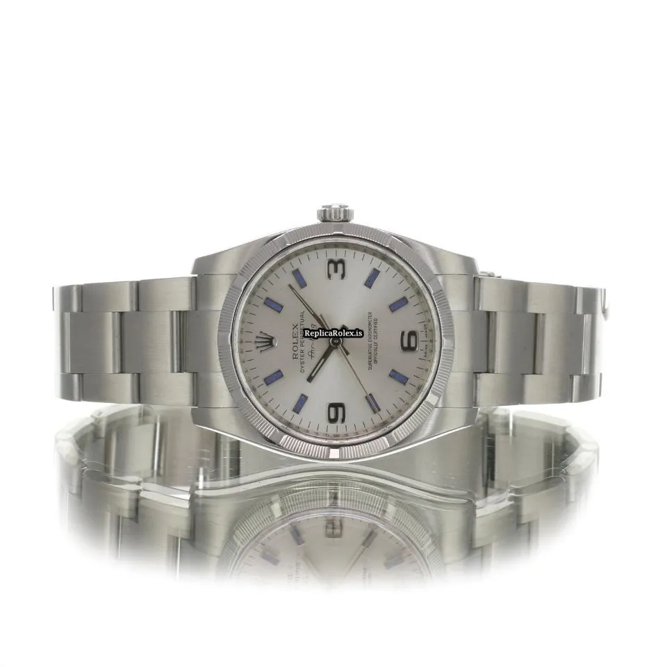 Incredible Fake Rolex Air King 114210 Caliber 3130 Automatic Movement 34x26mm Steel Case Mens/unisex Watch - Image 8