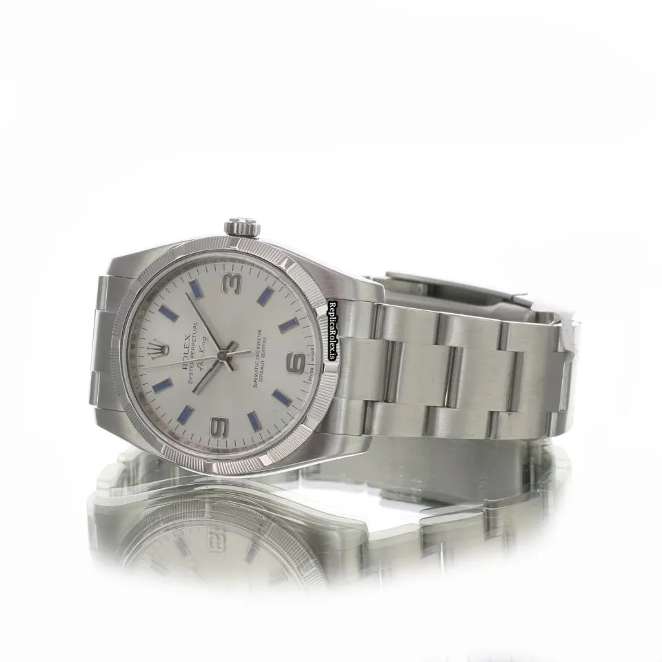 Incredible Fake Rolex Air King 114210 Caliber 3130 Automatic Movement 34x26mm Steel Case Mens/unisex Watch - Image 9