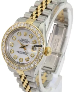 Defect Replica Rolex Lady-datejust 69173 Caliber 2135 Automatic Movement 26mm Gold/steel Case Womens Watch