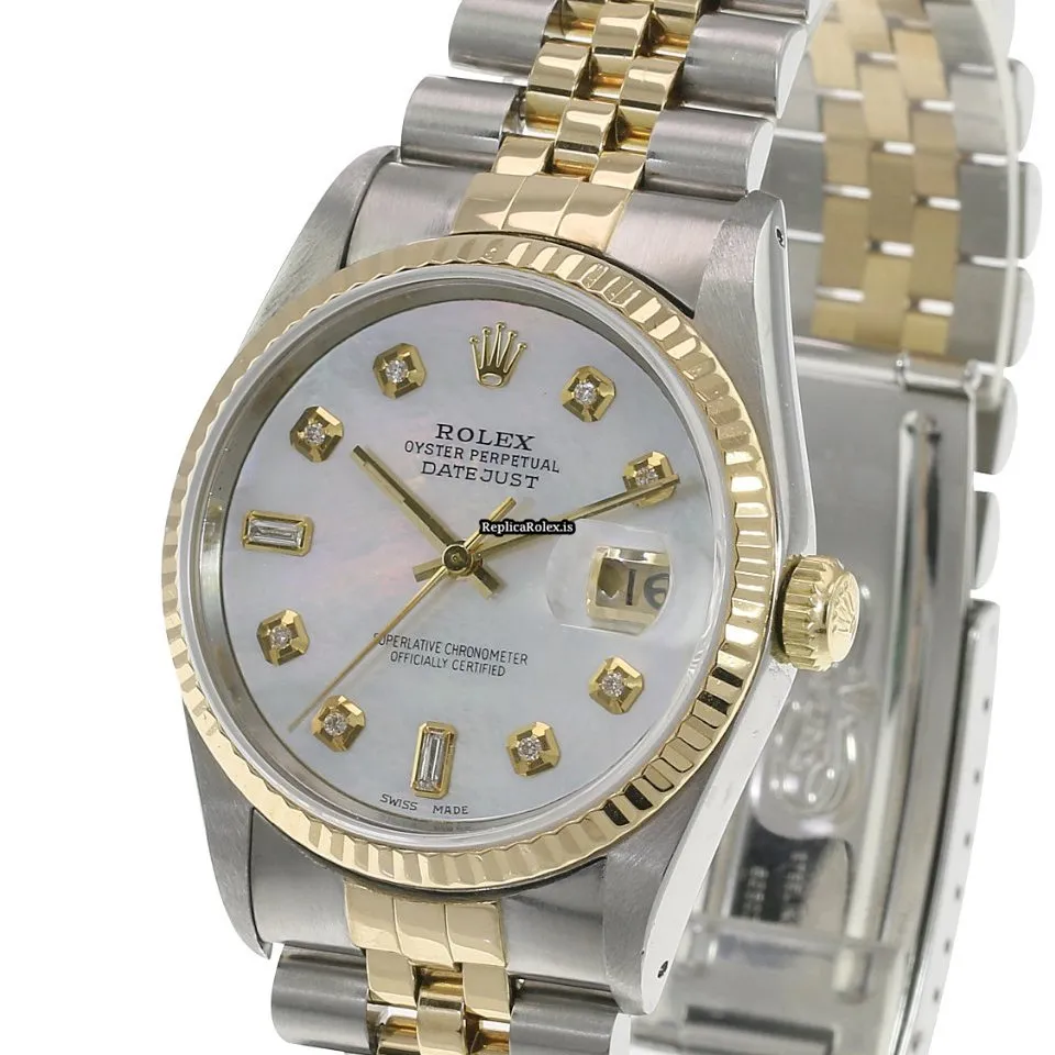 Amazing Fake Rolex Datejust 16233 Caliber 3135 Automatic Movement 36mm Gold/steel Case Mens/unisex Watch