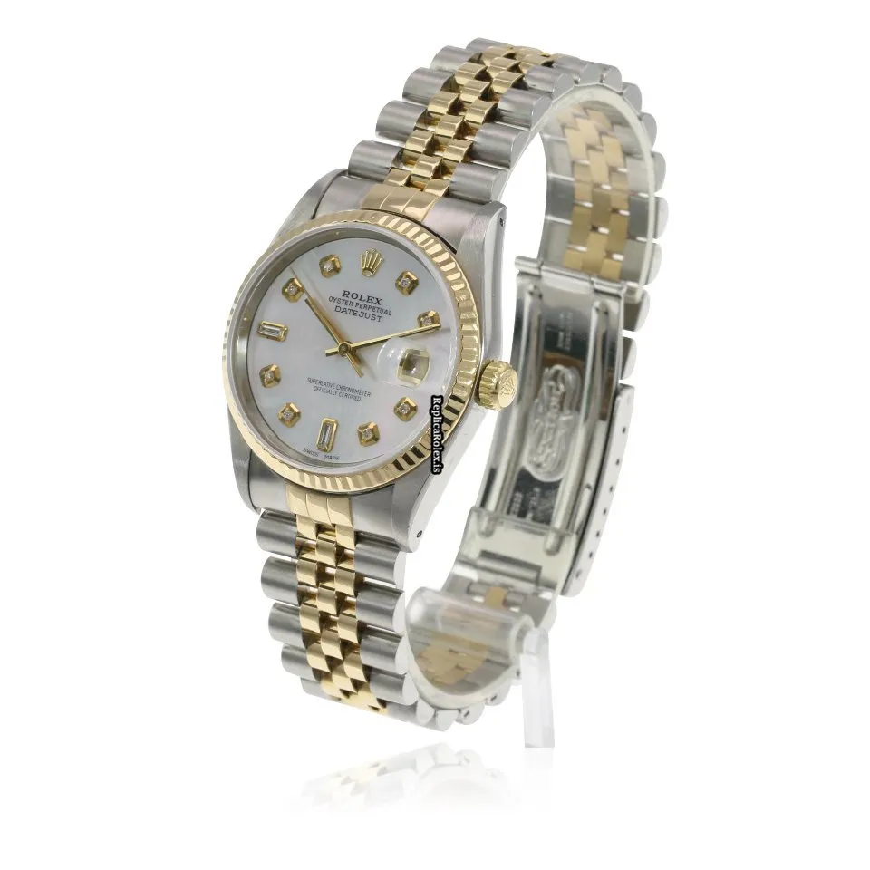 Amazing Fake Rolex Datejust 16233 Caliber 3135 Automatic Movement 36mm Gold/steel Case Mens/unisex Watch - Image 5