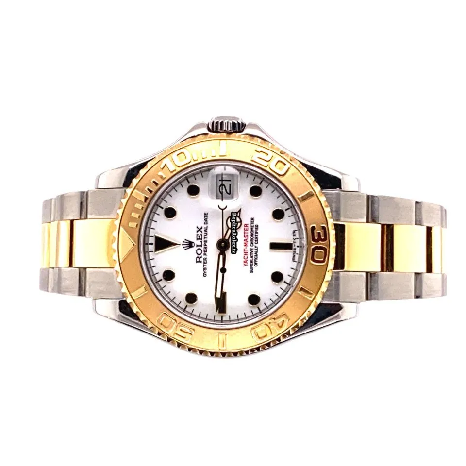 Unique Fake Rolex Yacht-master 168623 Caliber 2235 Automatic Movement 35mm Gold/steel Case Mens/unisex Watch - Image 2