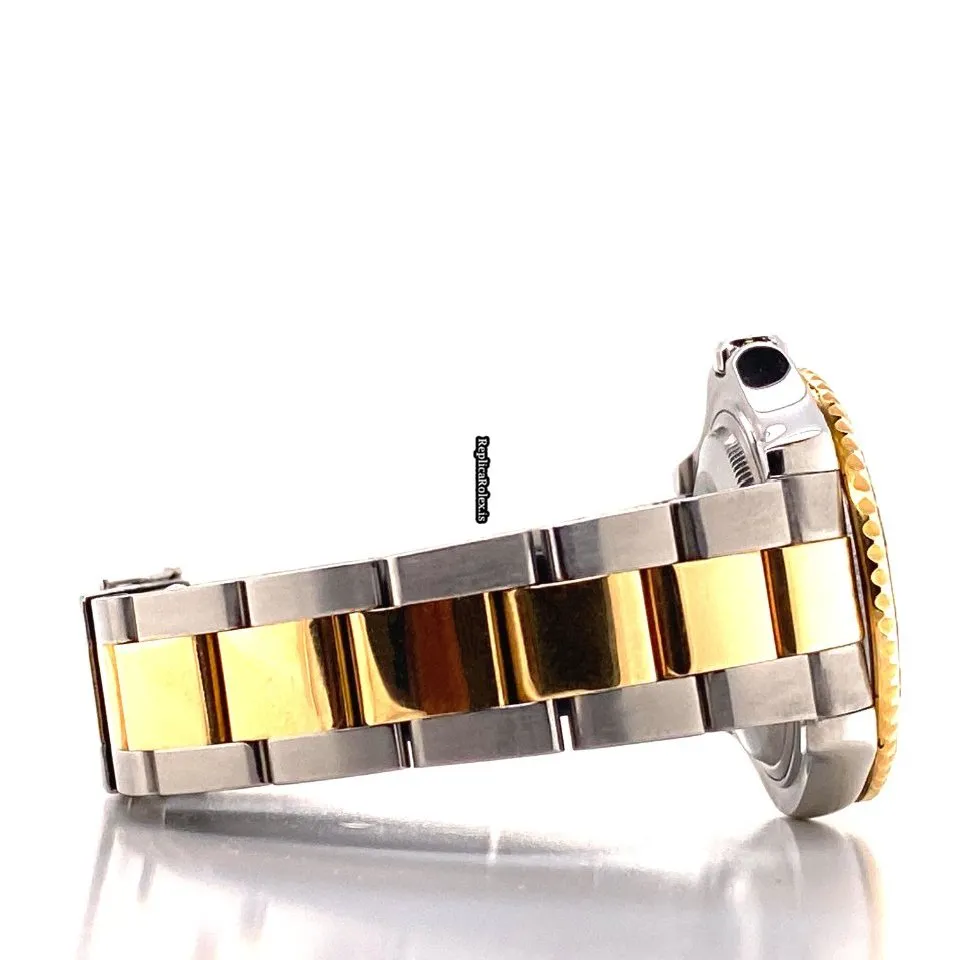 Unique Fake Rolex Yacht-master 168623 Caliber 2235 Automatic Movement 35mm Gold/steel Case Mens/unisex Watch - Image 5
