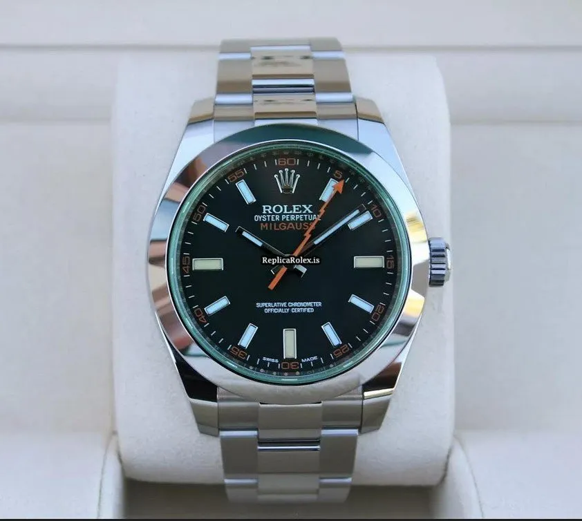 Epic Copies Rolex Milgauss 116400gv Caliber 3131 Automatic Movement 40mm Steel Case Mens/unisex Watch - Image 6