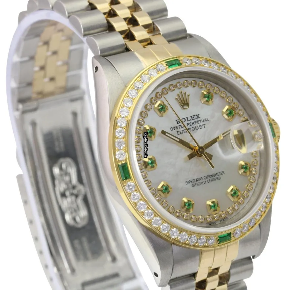 Wonderful Fake Rolex Datejust 16233 Caliber 3035 Automatic Movement 36mm Gold/steel Case Mens/unisex Watch - Image 3