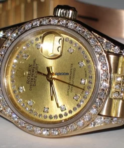 Great Replica Rolex Datejust Self Winding Automatic 26mm Yellow Gold Case Womens Watch