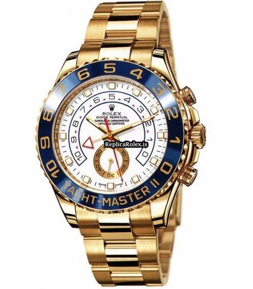 Amazing Fakes Rolex Yacht-master II 116688 Calibre 4160 Automatic Movement 44mm Yellow Gold Case Mens/unisex Watch