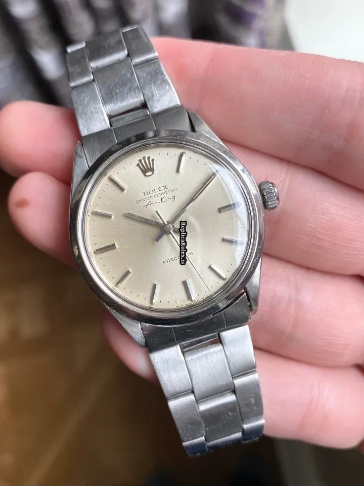 Fabulous Replica Rolex Air King Precision 5500 Caliber 1520 Automatic Movement 34mm Steel Case Mens/unisex Watch - Image 3