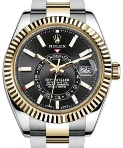 Inexpensive Replicas Rolex Sky-dweller 326933 Caliber 9001 Automatic Movement 42mm Gold/steel Case Mens/unisex Watch
