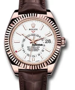 Fabulous Clone Rolex Sky-dweller 326135 Caliber 9001 Automatic Movement 42mm Rose Gold Case Mens/unisex Watch