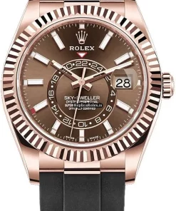 Reliable Replica Rolex Sky-dweller 326235-0005 Caliber 9001 Automatic Movement 42mm Rose Gold Case Mens/unisex Watch
