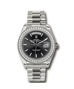 Discount Fake Rolex Day-date 40 228349rbr Caliber 3255 Automatic Movement 40mm White Gold Case Mens/unisex Watch