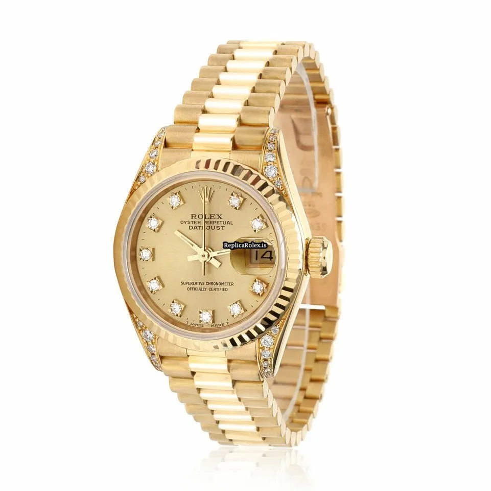Incredible Replica Rolex Datejust 69238 Automatic Movement 26mm Yellow Gold Case Womens Watch