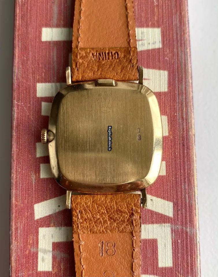 Luxury Fake Rolex Cellini Caliber 1601 Manual Winding Movement Yellow Gold Case Mens/unisex Watch - Image 9