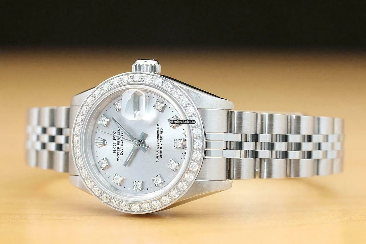 Distinctive Replica Rolex Lady-datejust 69174 Caliber 2135 Automatic Movement 26mm Steel Case Womens Watch - Image 2