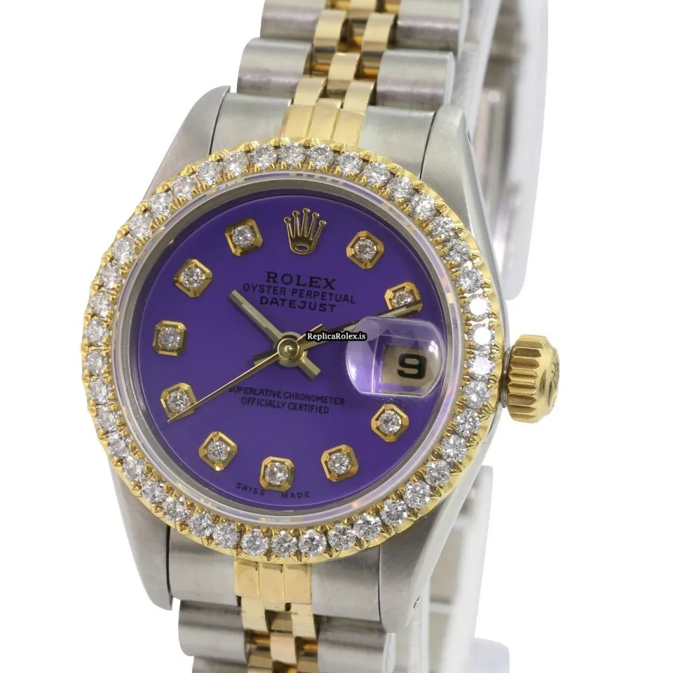 Perfect Fakes Rolex Lady-datejust 69173 Caliber 2135 Automatic Movement 26mm Gold/steel Case Womens Watch