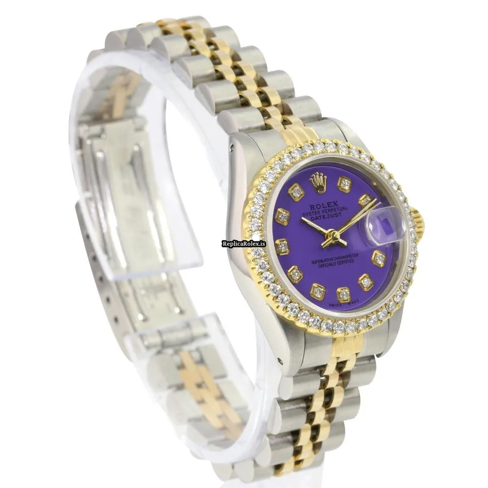 Perfect Fakes Rolex Lady-datejust 69173 Caliber 2135 Automatic Movement 26mm Gold/steel Case Womens Watch - Image 10