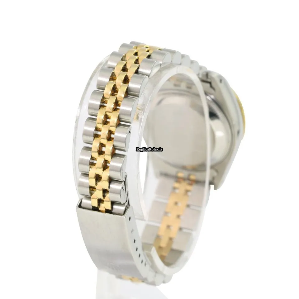 Perfect Fakes Rolex Lady-datejust 69173 Caliber 2135 Automatic Movement 26mm Gold/steel Case Womens Watch - Image 11