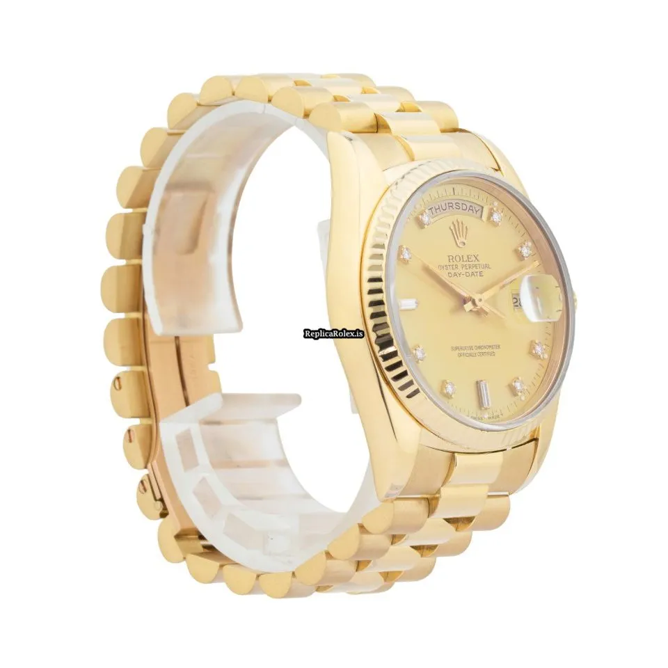 Mind-boggling Replica Rolex Day-date 36 18238 Caliber 3155 Automatic Movement 36mm Yellow Gold Case Mens/unisex Watch - Image 6