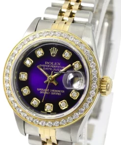 Cheap Replica Rolex Lady-datejust 69173 Caliber 2135 Automatic Movement 26mm Gold/steel Case Womens Watch