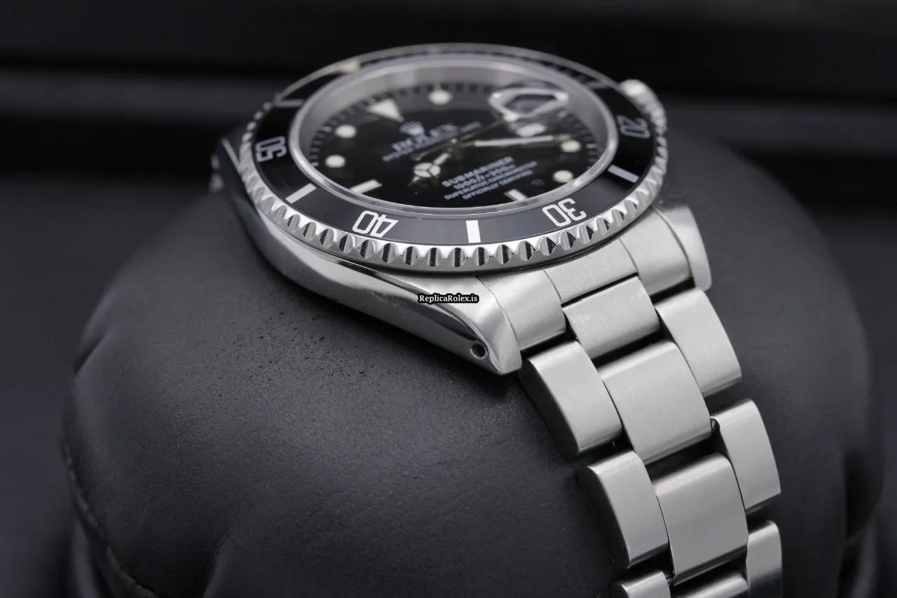 Excellent Fake Rolex Submariner Date 16610 40mm Steel Case Watch - Image 6