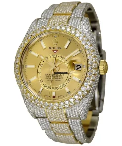 Nice Replica Rolex Sky-dweller 326933 Caliber 9001 Automatic Movement 42mm Gold/steel Case Mens/unisex Watch